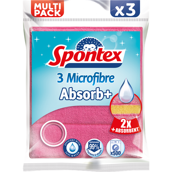 Spontex Absorb+ utěrka z mikrovlákna 3 ks